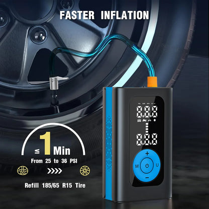 Air Compressor & Vacuum: Mini Tire Inflator for Car & Bike